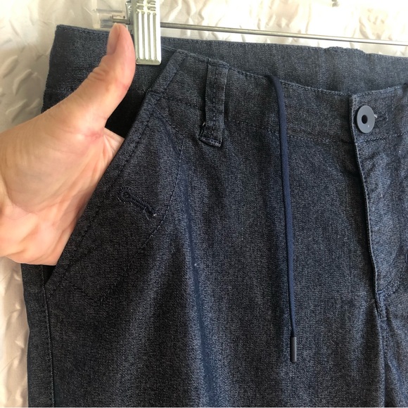 Women's MEC Rock Climbing Denim Blue Relaxed Fit Joggers Organic Cotton Blend - Picture 3 of 15